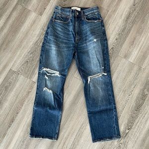Abercrombie Ultra High Rise Ankle Straight Jeans